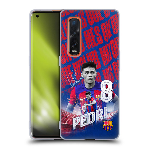 FC Barcelona 2023/24 First Team Pedri Soft Gel Case for OPPO Find X2 Pro 5G
