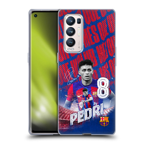 FC Barcelona 2023/24 First Team Pedri Soft Gel Case for OPPO Find X3 Neo / Reno5 Pro+ 5G