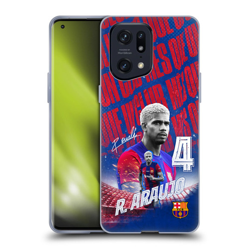 FC Barcelona 2023/24 First Team Ronald Araújo Soft Gel Case for OPPO Find X5 Pro