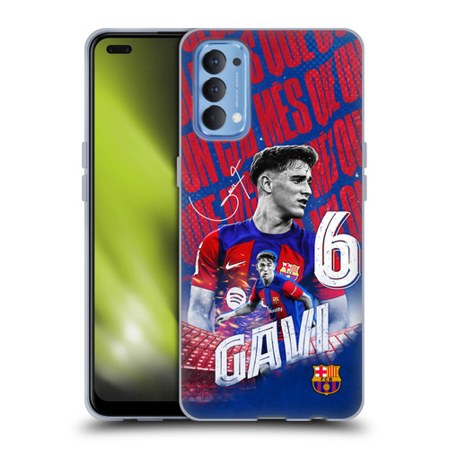 FC Barcelona 2023/24 First Team Gavi Soft Gel Case for OPPO Reno 4 5G