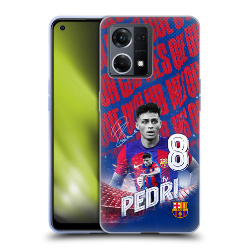 FC Barcelona 2023/24 First Team Pedri Soft Gel Case for OPPO Reno8 4G