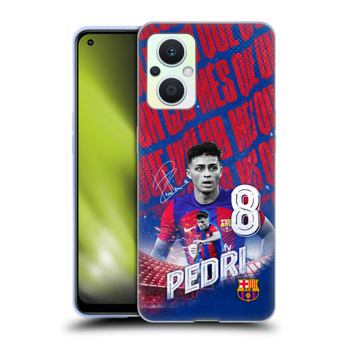 FC Barcelona 2023/24 First Team Pedri Soft Gel Case for OPPO Reno8 Lite