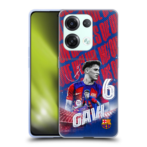 FC Barcelona 2023/24 First Team Gavi Soft Gel Case for OPPO Reno8 Pro