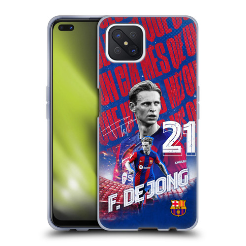 FC Barcelona 2023/24 First Team Frenkie de Jong Soft Gel Case for OPPO Reno4 Z 5G