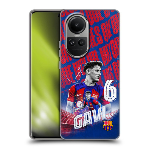 FC Barcelona 2023/24 First Team Gavi Soft Gel Case for OPPO Reno10 5G / Reno10 Pro 5G