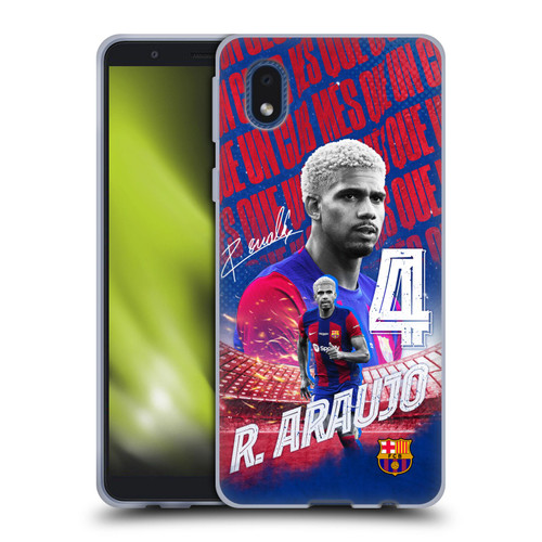 FC Barcelona 2023/24 First Team Ronald Araújo Soft Gel Case for Samsung Galaxy A01 Core (2020)