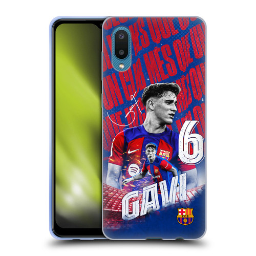 FC Barcelona 2023/24 First Team Gavi Soft Gel Case for Samsung Galaxy A02/M02 (2021)