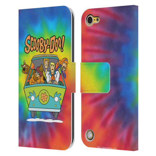Scooby-Doo Mystery Inc. Tie Dye Leather Book Wallet Case Cover For Apple iPod Touch 5G 5th Gen