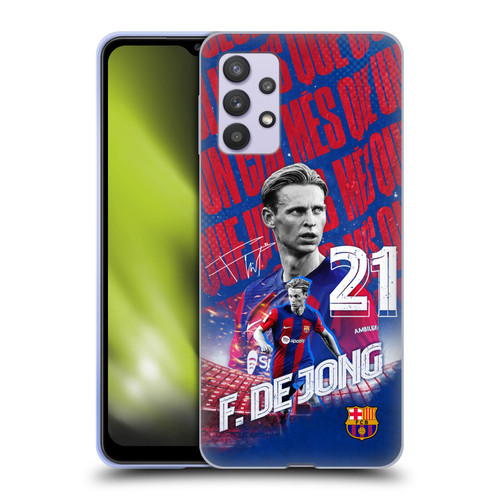 FC Barcelona 2023/24 First Team Frenkie de Jong Soft Gel Case for Samsung Galaxy A32 5G / M32 5G (2021)