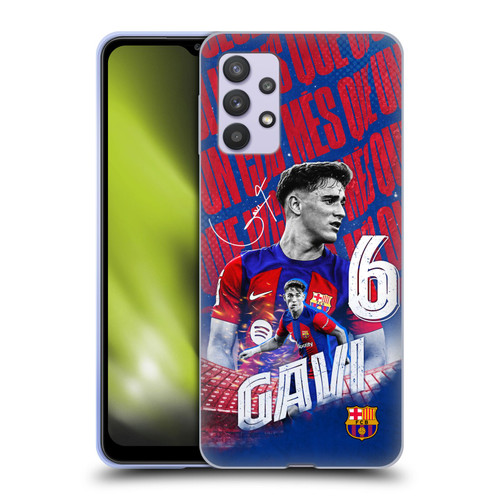 FC Barcelona 2023/24 First Team Gavi Soft Gel Case for Samsung Galaxy A32 5G / M32 5G (2021)