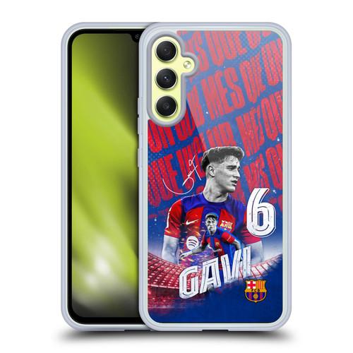 FC Barcelona 2023/24 First Team Gavi Soft Gel Case for Samsung Galaxy A34 5G