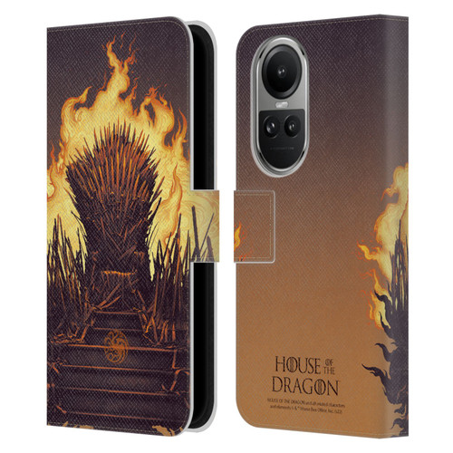 House Of The Dragon: Television Series Art Iron Throne Leather Book Wallet Case Cover For OPPO Reno10 5G / Reno10 Pro 5G