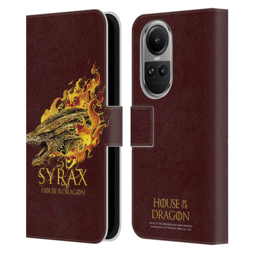 House Of The Dragon: Television Series Art Syrax Leather Book Wallet Case Cover For OPPO Reno10 5G / Reno10 Pro 5G