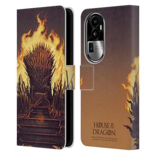 House Of The Dragon: Television Series Art Iron Throne Leather Book Wallet Case Cover For OPPO Reno10 Pro+