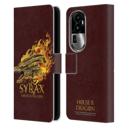 House Of The Dragon: Television Series Art Syrax Leather Book Wallet Case Cover For OPPO Reno10 Pro+