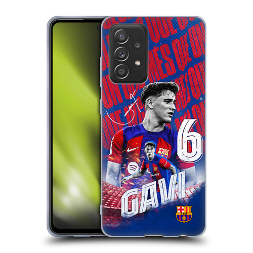 FC Barcelona 2023/24 First Team Gavi Soft Gel Case for Samsung Galaxy A52 / A52s / 5G (2021)