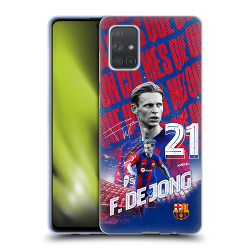 FC Barcelona 2023/24 First Team Frenkie de Jong Soft Gel Case for Samsung Galaxy A71 (2019)