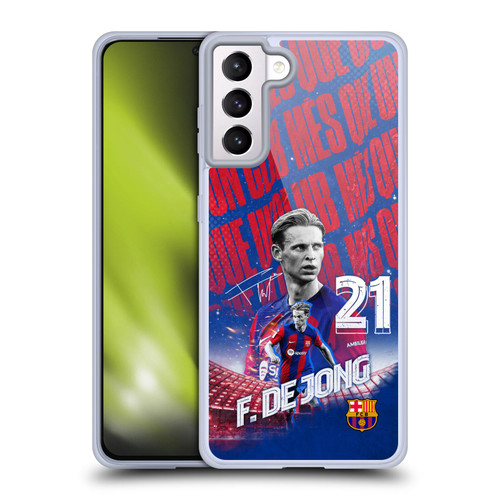 FC Barcelona 2023/24 First Team Frenkie de Jong Soft Gel Case for Samsung Galaxy S21+ 5G