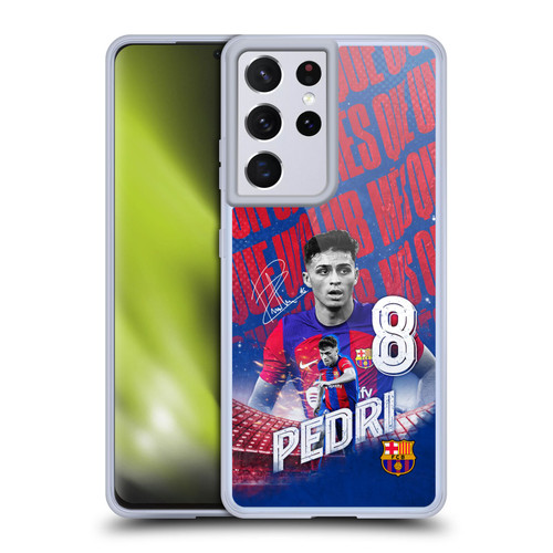 FC Barcelona 2023/24 First Team Pedri Soft Gel Case for Samsung Galaxy S21 Ultra 5G