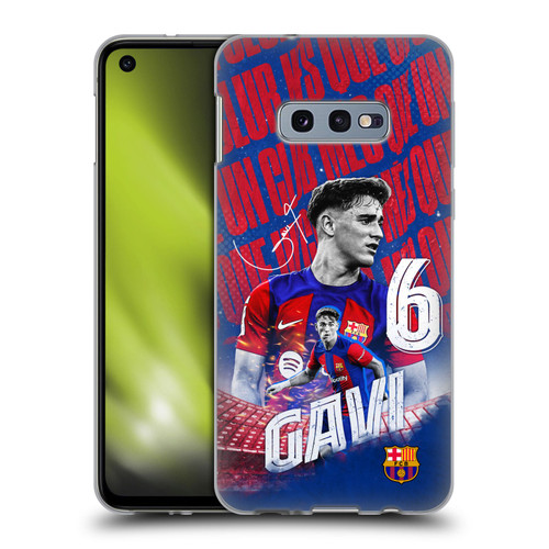FC Barcelona 2023/24 First Team Gavi Soft Gel Case for Samsung Galaxy S10e