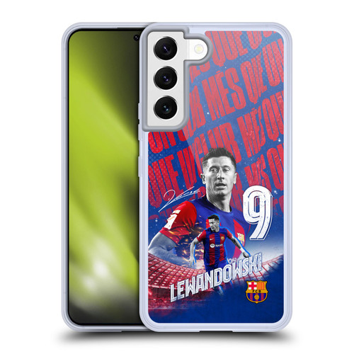 FC Barcelona 2023/24 First Team Robert Lewandowski Soft Gel Case for Samsung Galaxy S22 5G