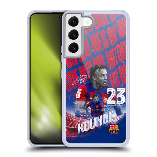 FC Barcelona 2023/24 First Team Jules Koundé Soft Gel Case for Samsung Galaxy S22 5G