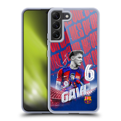 FC Barcelona 2023/24 First Team Gavi Soft Gel Case for Samsung Galaxy S22+ 5G