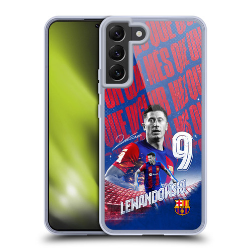 FC Barcelona 2023/24 First Team Robert Lewandowski Soft Gel Case for Samsung Galaxy S22+ 5G