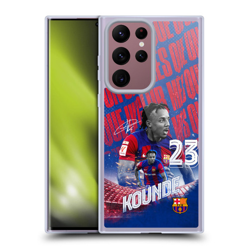 FC Barcelona 2023/24 First Team Jules Koundé Soft Gel Case for Samsung Galaxy S22 Ultra 5G