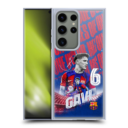 FC Barcelona 2023/24 First Team Gavi Soft Gel Case for Samsung Galaxy S23 Ultra 5G