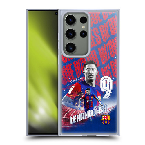 FC Barcelona 2023/24 First Team Robert Lewandowski Soft Gel Case for Samsung Galaxy S23 Ultra 5G