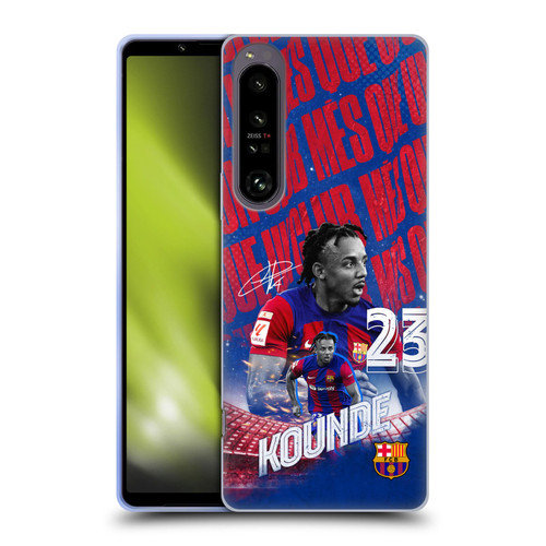 FC Barcelona 2023/24 First Team Jules Koundé Soft Gel Case for Sony Xperia 1 IV