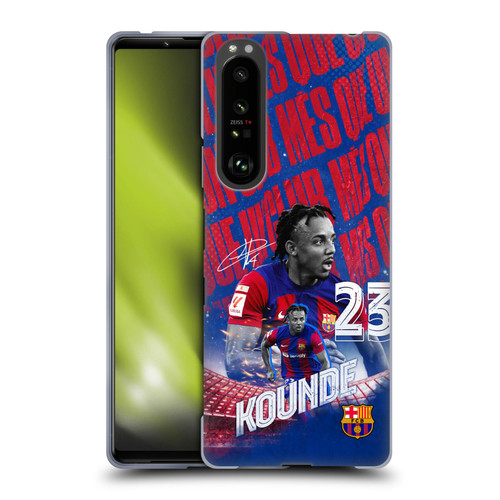 FC Barcelona 2023/24 First Team Jules Koundé Soft Gel Case for Sony Xperia 1 III