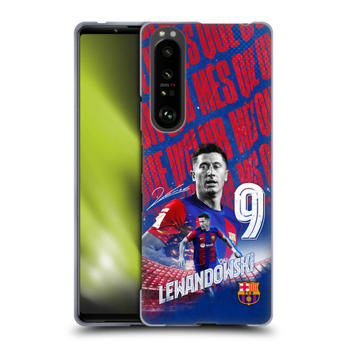 FC Barcelona 2023/24 First Team Robert Lewandowski Soft Gel Case for Sony Xperia 1 III