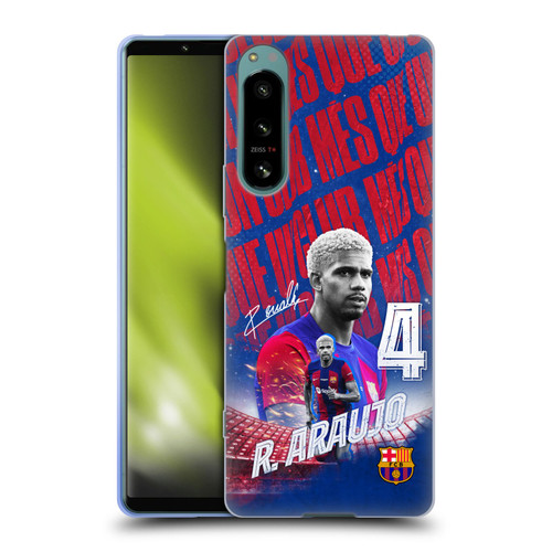 FC Barcelona 2023/24 First Team Ronald Araújo Soft Gel Case for Sony Xperia 5 IV