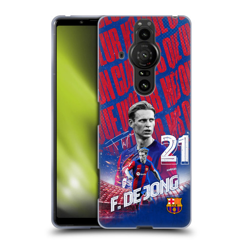 FC Barcelona 2023/24 First Team Frenkie de Jong Soft Gel Case for Sony Xperia Pro-I