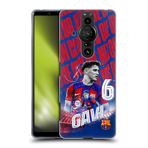 FC Barcelona 2023/24 First Team Gavi Soft Gel Case for Sony Xperia Pro-I
