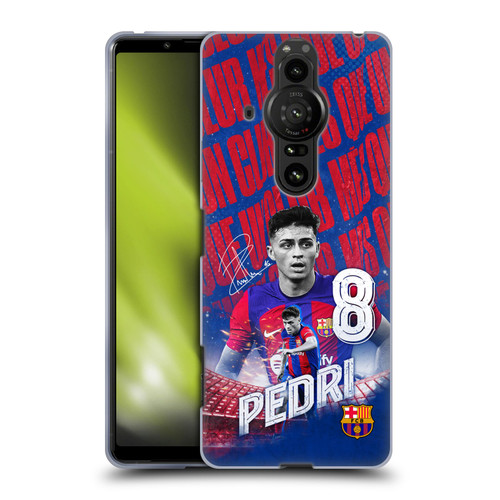 FC Barcelona 2023/24 First Team Pedri Soft Gel Case for Sony Xperia Pro-I
