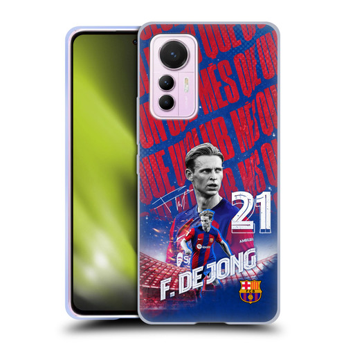 FC Barcelona 2023/24 First Team Frenkie de Jong Soft Gel Case for Xiaomi 12 Lite