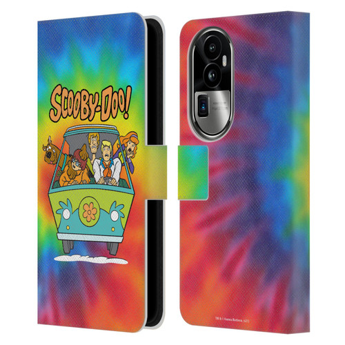 Scooby-Doo Mystery Inc. Tie Dye Leather Book Wallet Case Cover For OPPO Reno10 Pro+