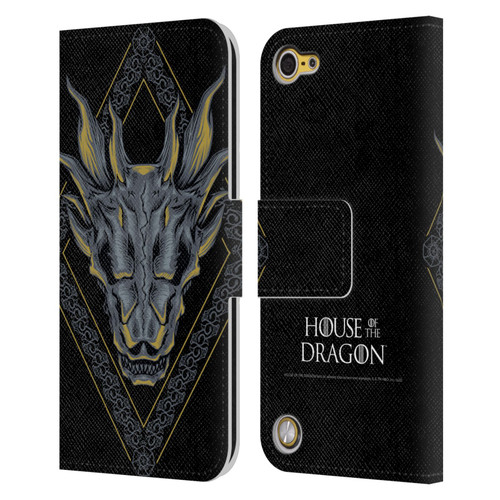 House Of The Dragon: Television Series Graphics Dragon Head Leather Book Wallet Case Cover For Apple iPod Touch 5G 5th Gen