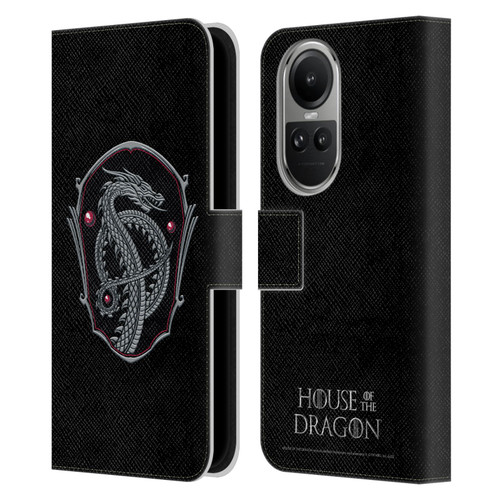 House Of The Dragon: Television Series Graphics Dragon Badge Leather Book Wallet Case Cover For OPPO Reno10 5G / Reno10 Pro 5G