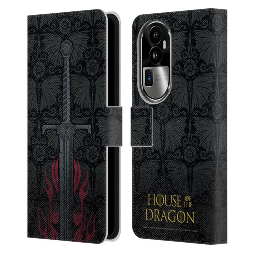 House Of The Dragon: Television Series Graphics Sword Leather Book Wallet Case Cover For OPPO Reno10 Pro+