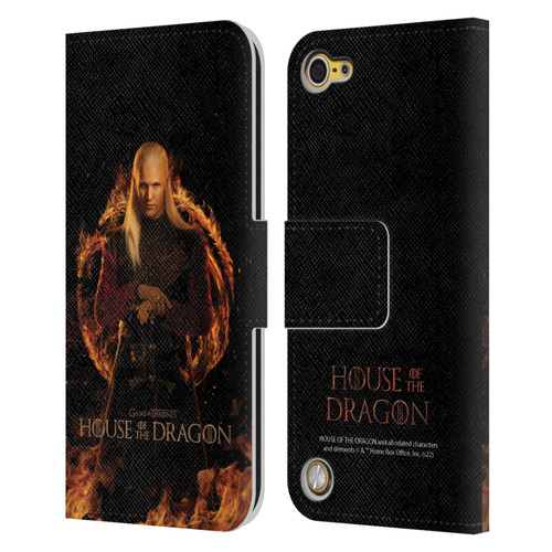 House Of The Dragon: Television Series Key Art Daemon Leather Book Wallet Case Cover For Apple iPod Touch 5G 5th Gen