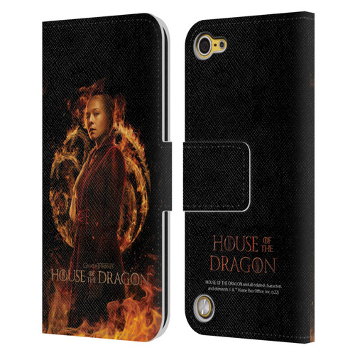 House Of The Dragon: Television Series Key Art Rhaenyra Leather Book Wallet Case Cover For Apple iPod Touch 5G 5th Gen