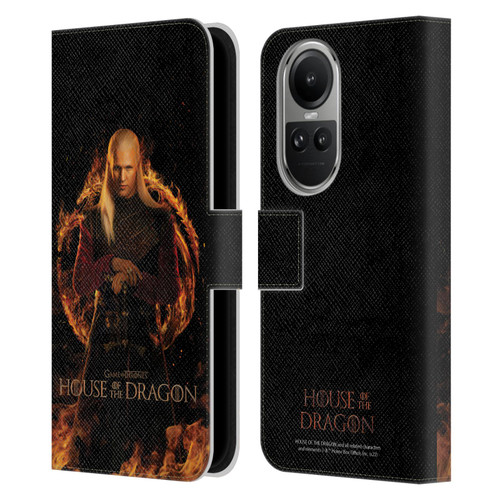 House Of The Dragon: Television Series Key Art Daemon Leather Book Wallet Case Cover For OPPO Reno10 5G / Reno10 Pro 5G