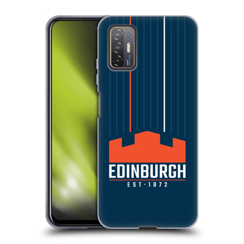 Edinburgh Rugby Logo Art Vertical Stripes Soft Gel Case for HTC Desire 21 Pro 5G