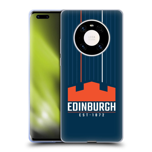 Edinburgh Rugby Logo Art Vertical Stripes Soft Gel Case for Huawei Mate 40 Pro 5G