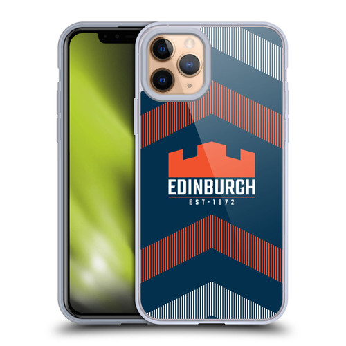 Edinburgh Rugby Logo Art Lines Soft Gel Case for Apple iPhone 11 Pro