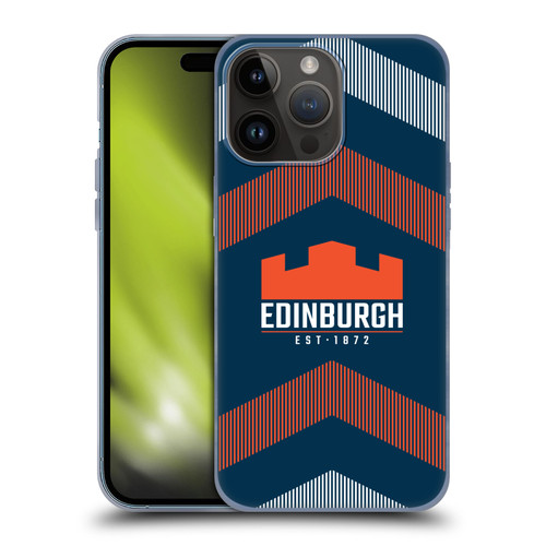 Edinburgh Rugby Logo Art Lines Soft Gel Case for Apple iPhone 15 Pro Max